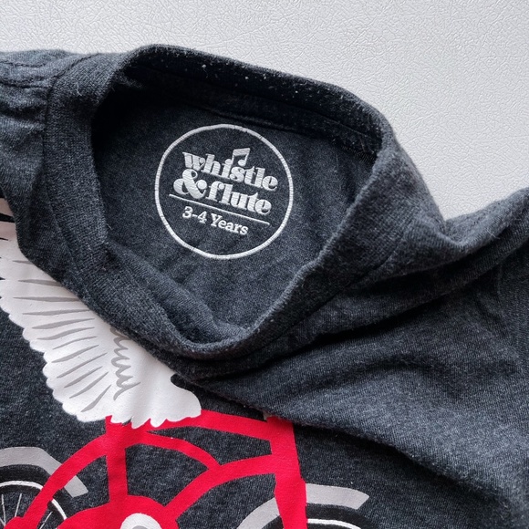 Whistle & Flute Flying Bicycle T-Shirt 3-4 Years - Picture 3 of 5